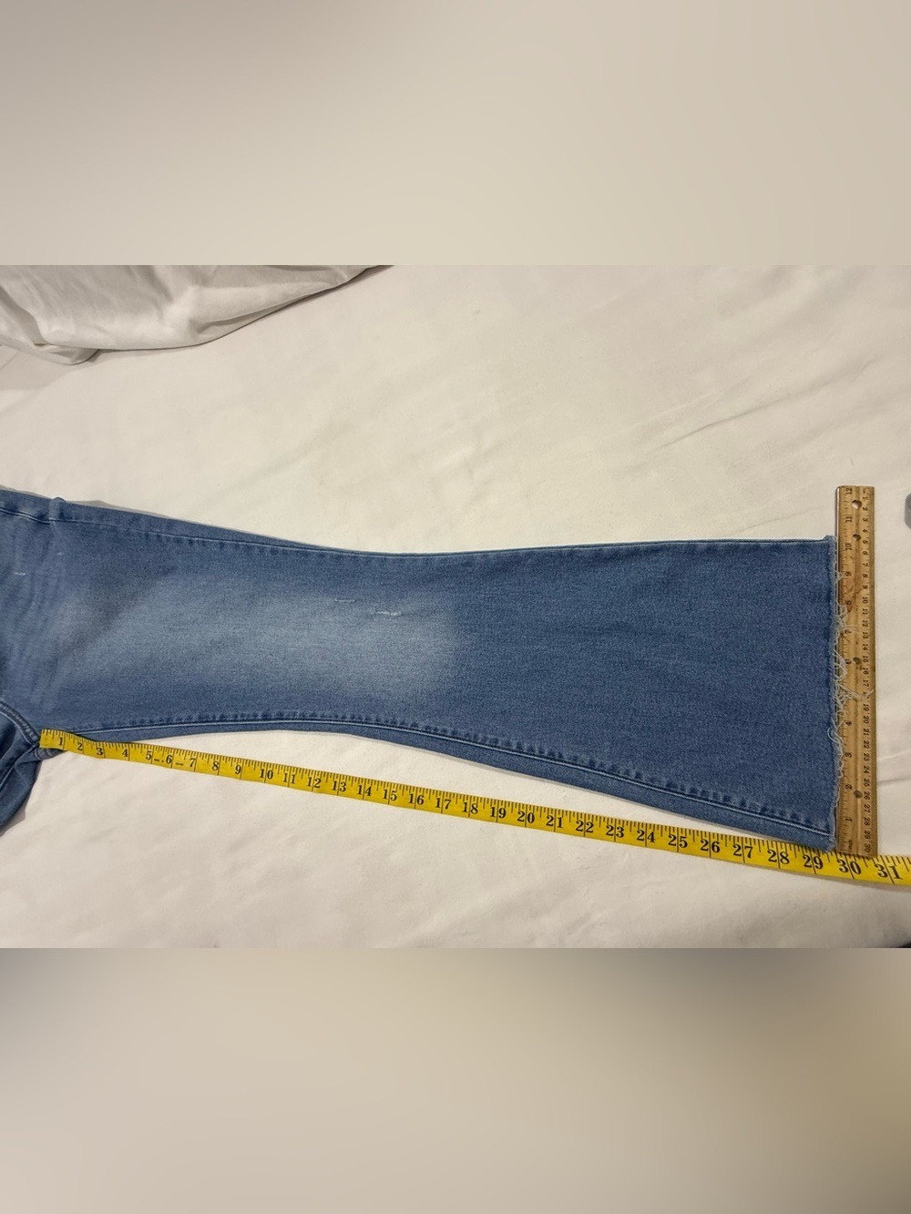 Lucky Brand Stevie High Rise Flare Jeans Light Wash Raw Hem Women’s 28 - Picture 11 of 13